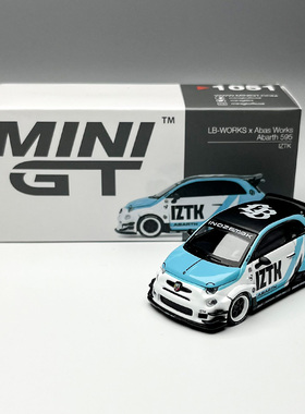 MINIGT 1:64 #1051阿巴斯Abarth 595 LBWK Abas IZTK合金汽车模型
