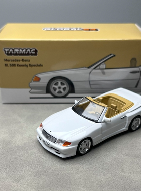 Tarmac Works TW 1:64 奔驰SL500 Koenig 白色敞篷 合金汽车模型