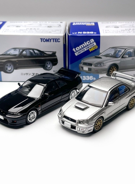 TLV 1:64 斯巴鲁翼豹 WRX STI/NISSAN GTR-R33 合金汽车模型