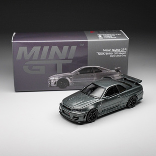 现货 MINIGT 1：64 #1160 Nissan GTR R34 合金汽车模型