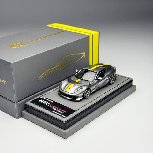 GLAMCRAFT 1:64 跃马812C 超跑灰色 合金全开汽车模型 收藏