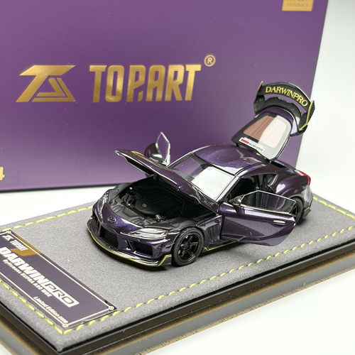 Topart 1:64 丰田 Supra A90 DarwinPro 合金全开汽车模型