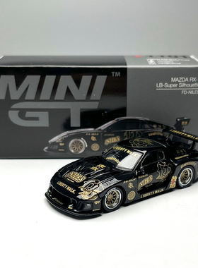 MINIGT 1:64 #1101 马自达MAZDA RX7 黑色 合金汽车模型 现货