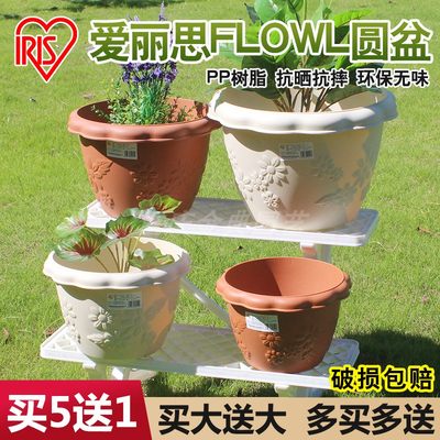 爱丽思flowl圆型4-14号纹理花盆