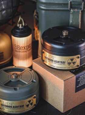 CLID正品战术烟灰缸铝合金高级感便携防烫户外露营探险