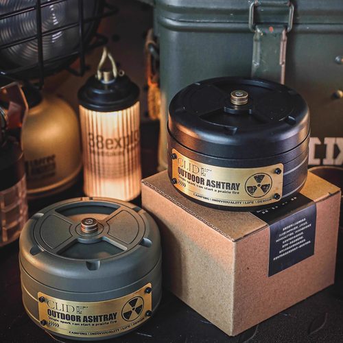 CLID正品战术烟灰缸铝合金高级感便携防烫户外露营探险