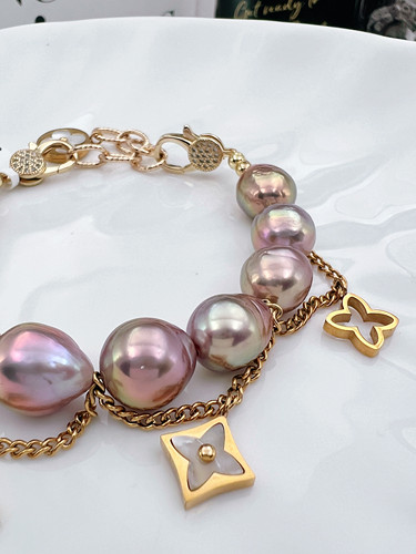 《金·曦》10-11mm滑皮水滴牛油果手链原创设计温柔梦幻糖果项链