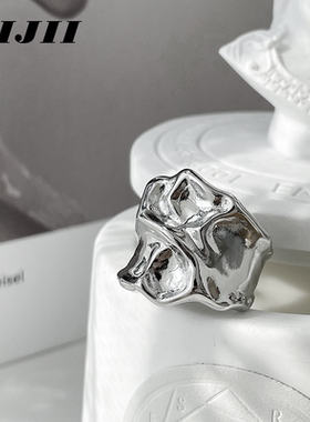 【链界LIJII】异形纹理 不规则设计开口式简约小众男女同款戒指