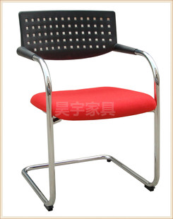 时尚 网布会议椅活动款 展会接待椅弓形办公椅培训椅职员椅红色椅子