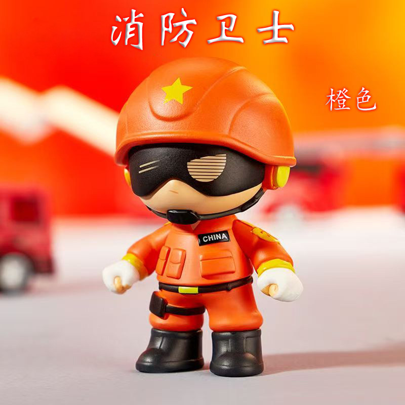 消防员手办人偶车摆件消防纪念品