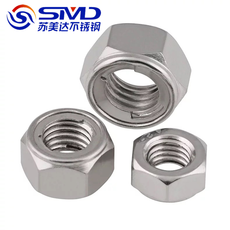 304不锈钢金属锁紧螺母 防松螺母 全钢自锁螺母 止退螺母 m3-m20