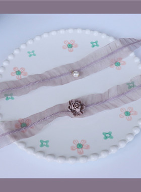 小众甜美宽丝带遮颈纹choker项圈