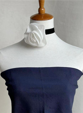 丝绒带宽边项圈女晚宴气质choker