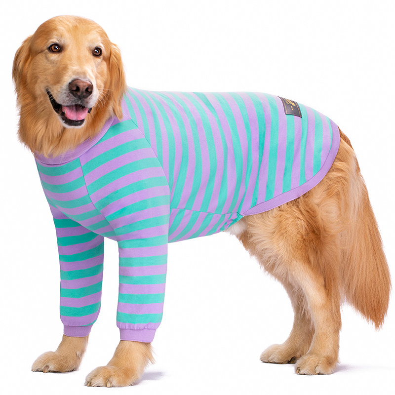宠物狗狗衣服薄款金毛拉布拉多中型大型犬防掉毛护关节护肘衣两脚