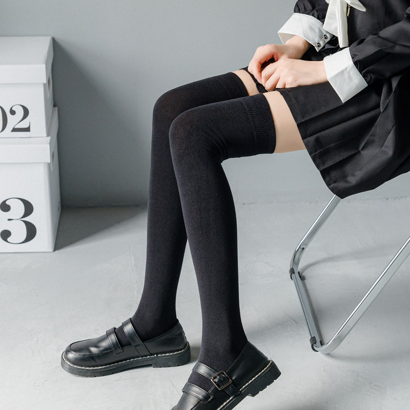 袜子女韩版制服学生皮鞋及膝袜