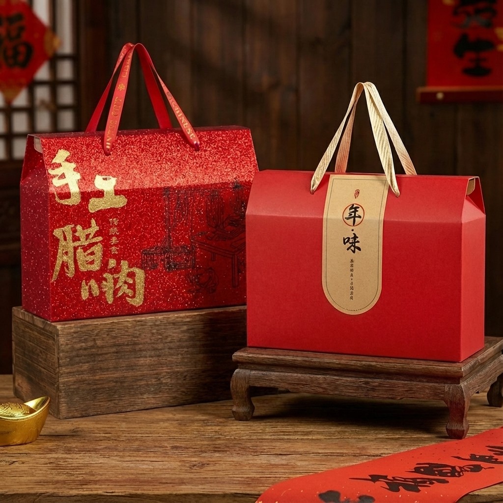 2026春节礼盒空盒子高档礼品盒手提干果坚果熟食年货送礼包装盒,包装,礼品盒,淘宝优惠券,粉丝福利购,淘宝优惠卷