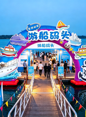 充气海洋拱门气模定制美陈