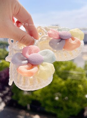 苗苗手作夏季花朵镂空凉鞋
