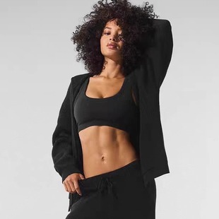 SKIMS卡戴珊同款薄款毛圈布拉链卫衣口袋连帽卫衣外套装修身显瘦