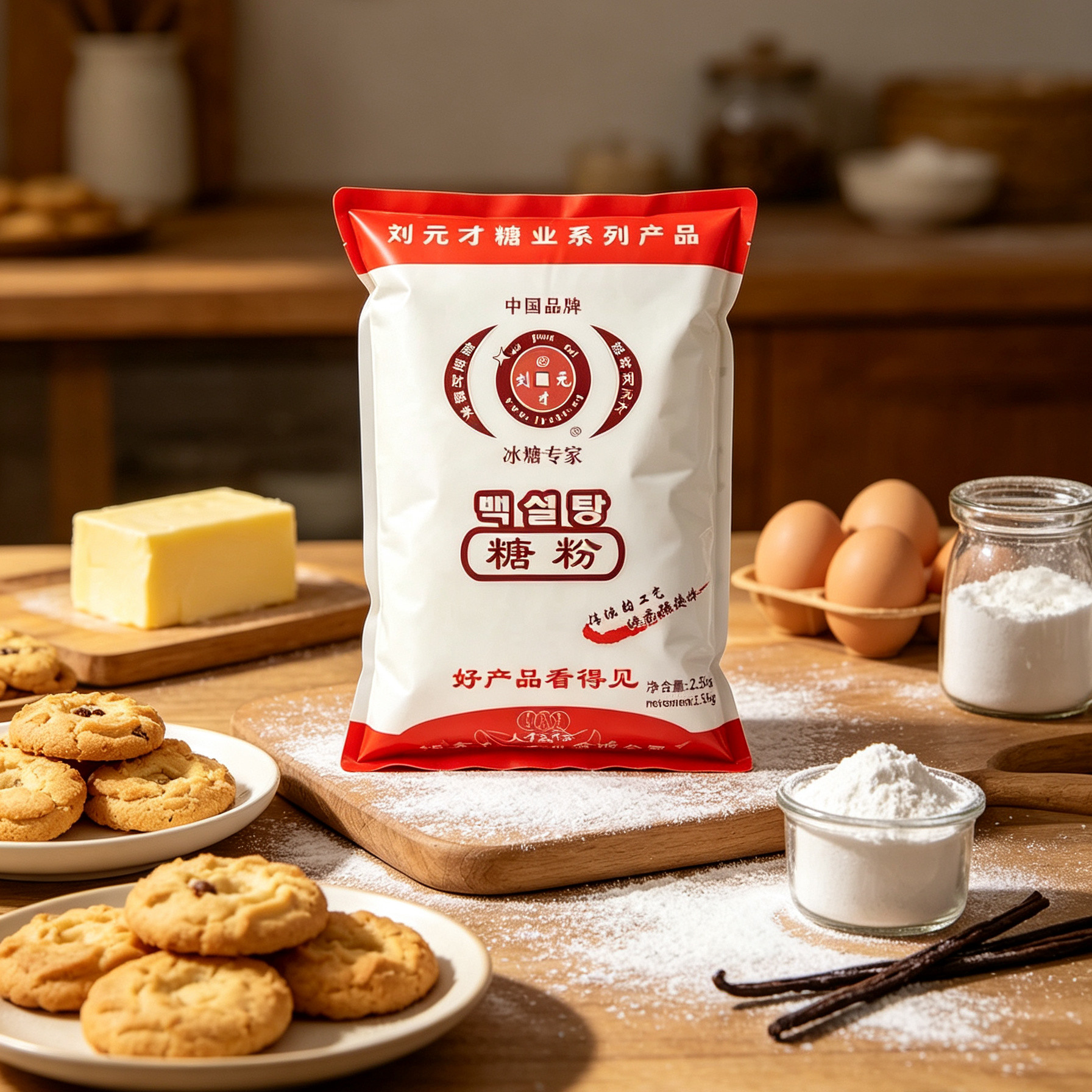 刘元才冰糖粉糖霜原装一级糖粉烘焙原料糖霜纯蔗白糖粉