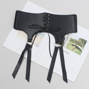 萌酷自制腰带腰封皮质双面穿暗黑风个性百搭配件朋克哥特