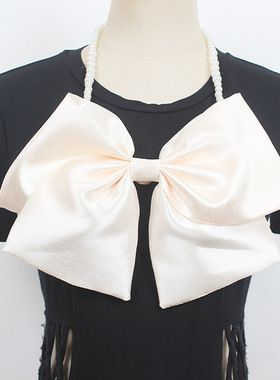 设计感大蝴蝶结卫衣胸针项链装饰衣服带别针网红夸张头饰超大发夹