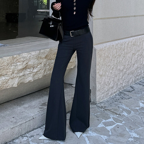 垂感阔腿拖地喇叭裤高个子