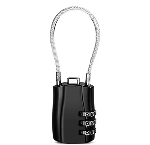 钢丝绳密码锁挂锁行李箱包锁健身房更衣柜子防盗锁头盔电动车车筐