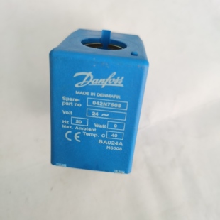 全新9w丹麦进口Danfoss丹佛斯24v电磁阀线圈042N7508蓝BA024A现货
