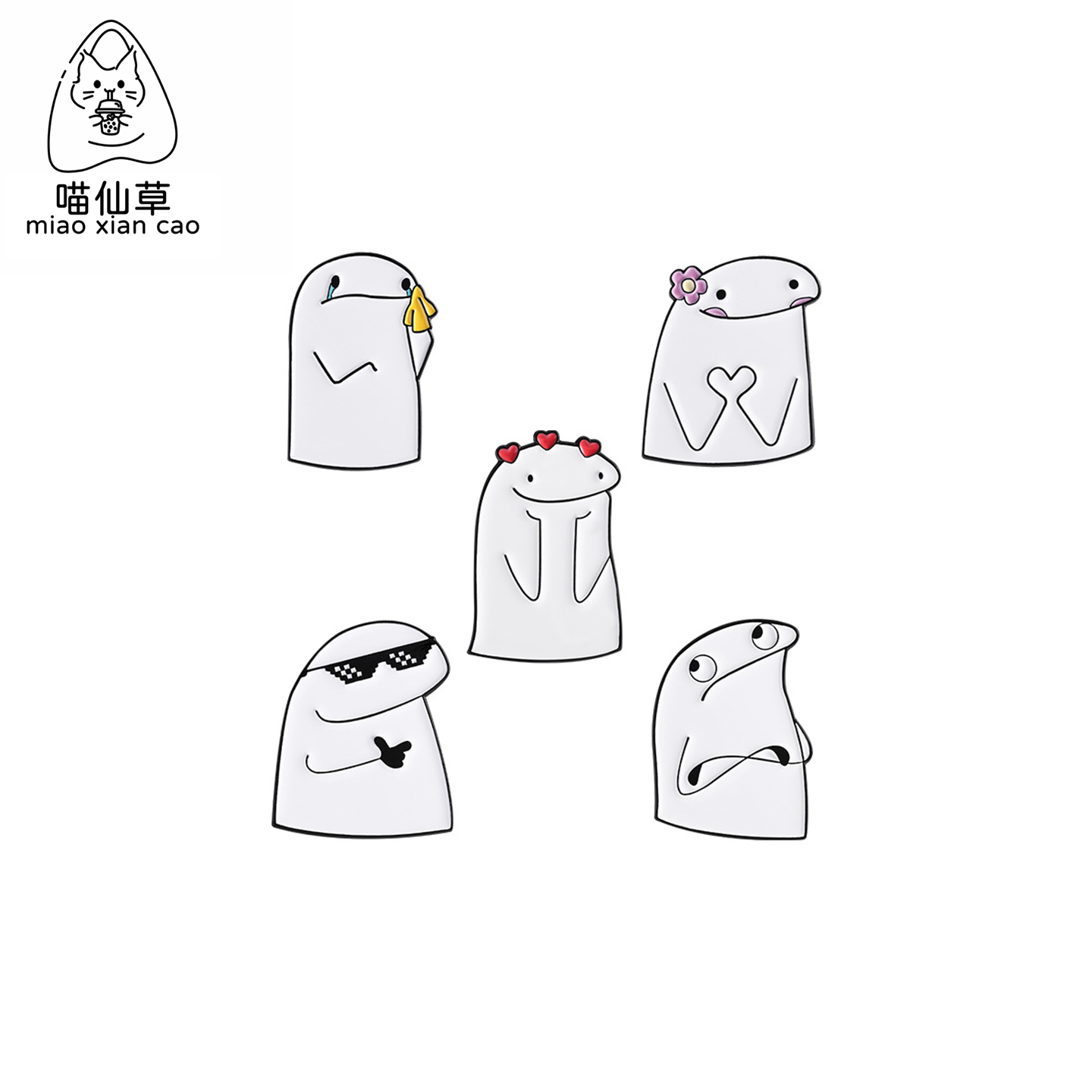 创意卡通简笔画潮流设计胸针饰品