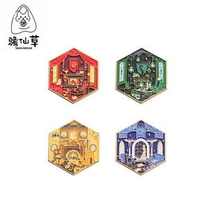 饰品 彩色魔法学院金属烤漆徽章胸针配饰几何学校胸章衣服包包装