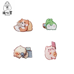 饰品 亚克力小狗猪猪钥匙链耳机盒零钱包挂链珠珠链挂坠小猫包包装