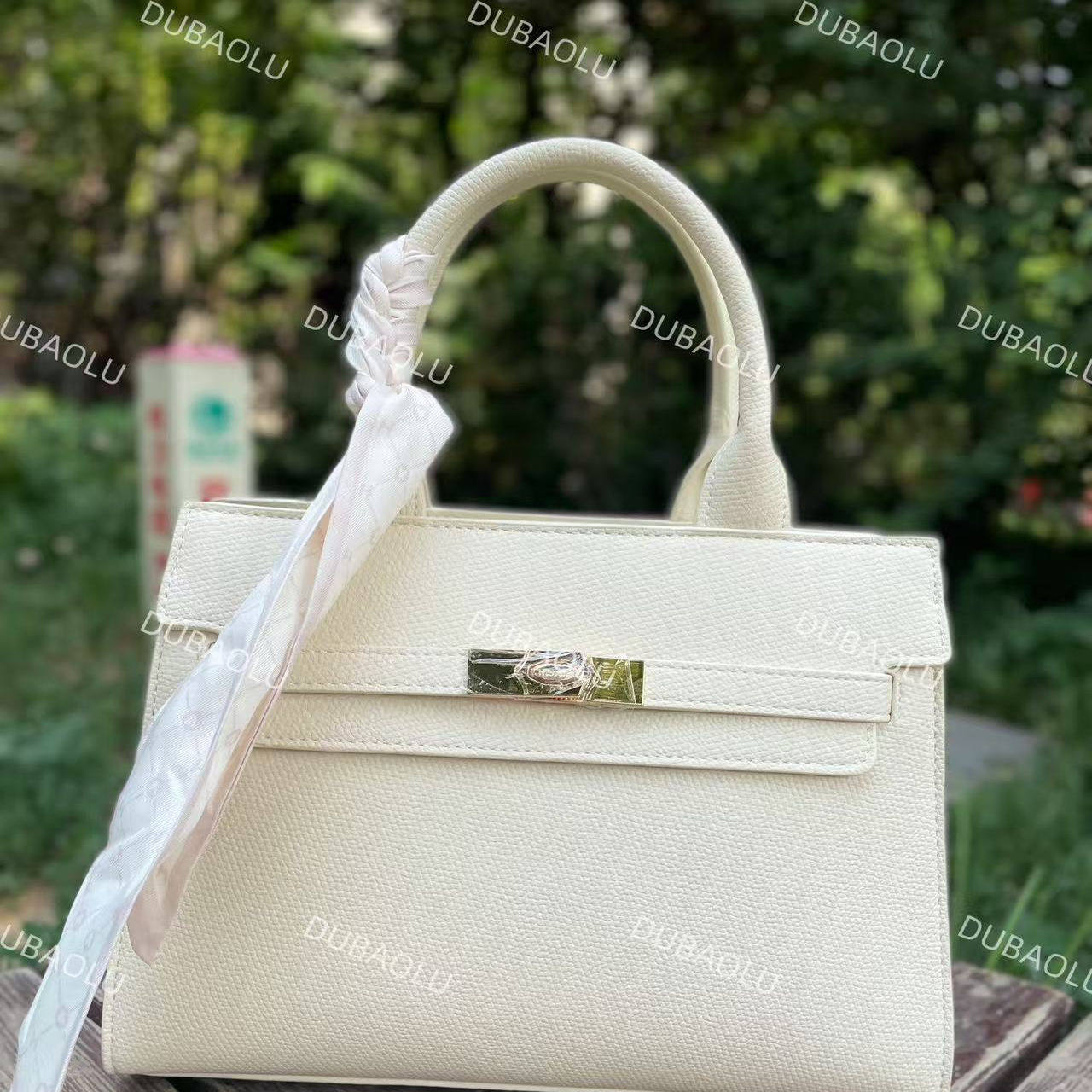 都宝路高级感生日礼物大容量凯莉包大气日常手提包单肩斜挎丝巾包