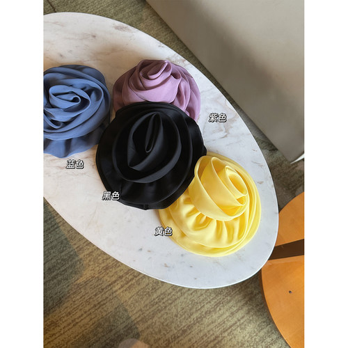 12.11生活馆高颜值仙气感轻法式立体玫瑰弹簧夹马尾发饰