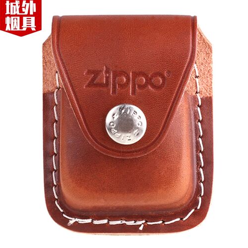 Zippo牛皮自用送人黑色皮套