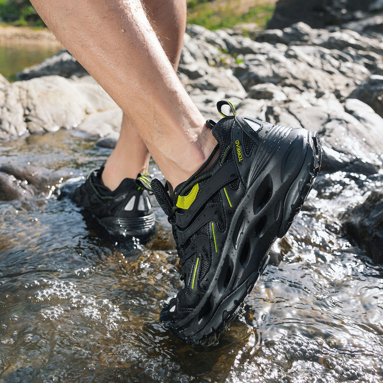 探路者溯溪鞋男女23新款户外透气防滑水陆两栖鞋TFEEBL81775/2775