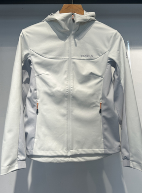 探路者软壳衣女 25春夏户外舒适针织轻薄透气连帽外套TAEEAN82043