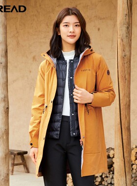 探路者冲锋衣男女秋冬户外新款防风保暖羽绒服TAWJ91712/92713