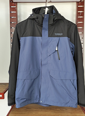 探路者冲锋衣男女秋冬户外防水套绒三合一登山服TAWJ91733/92734