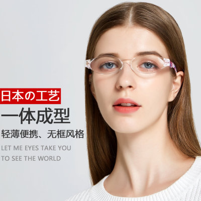 2024新款日本一目了然 老花眼镜男女时尚超轻便树脂舒适便携高清