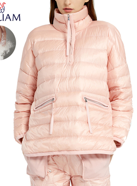 2025冬装新款羽皇ins羽绒服女Oversize加厚韩版白鸭绒套头短外套