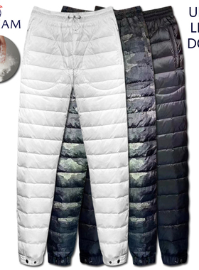 2025冬季新款 羽绒裤女 韩版亮面外穿加厚户外舒适修身大码情侣款