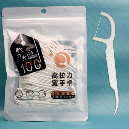 竹之然牙线棒高拉力超细圆滑牙签家庭装护理线牙槽牙缝清洁牙线