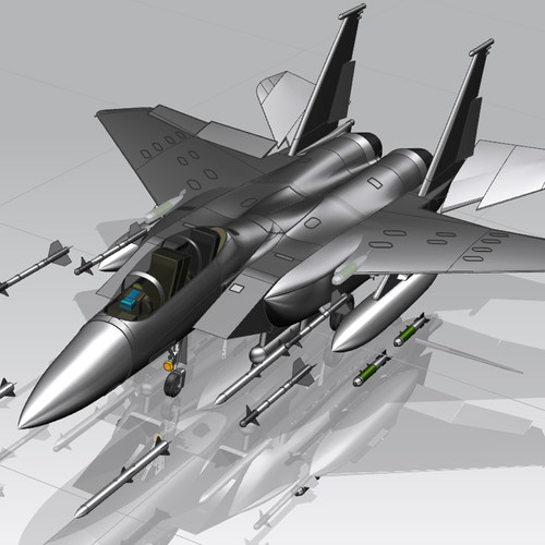 F15EX航模战斗机高级仿真飞机数模型成品三维立体文件多格式转换