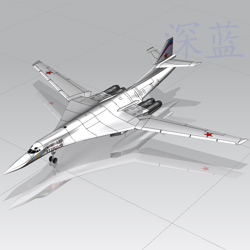 图160白天鹅轰炸机高仿真飞机航模型三维立体文件多种格式可转换