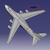 CATIA安124运输机飞机数模三维立体设计文件多种格式 可转换