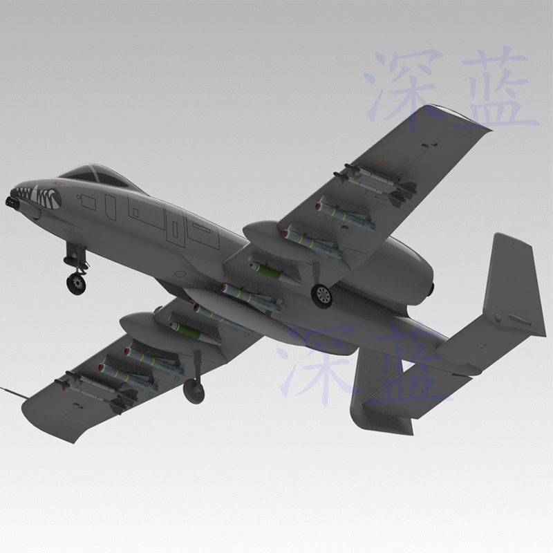 A10战斗机飞机数字航模型三维立体设计文件多种格式可转换