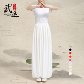 薄款 武运太极新款 武术表演练功灯笼裤 防晒防蚊双层太极裤 宽松 夏季