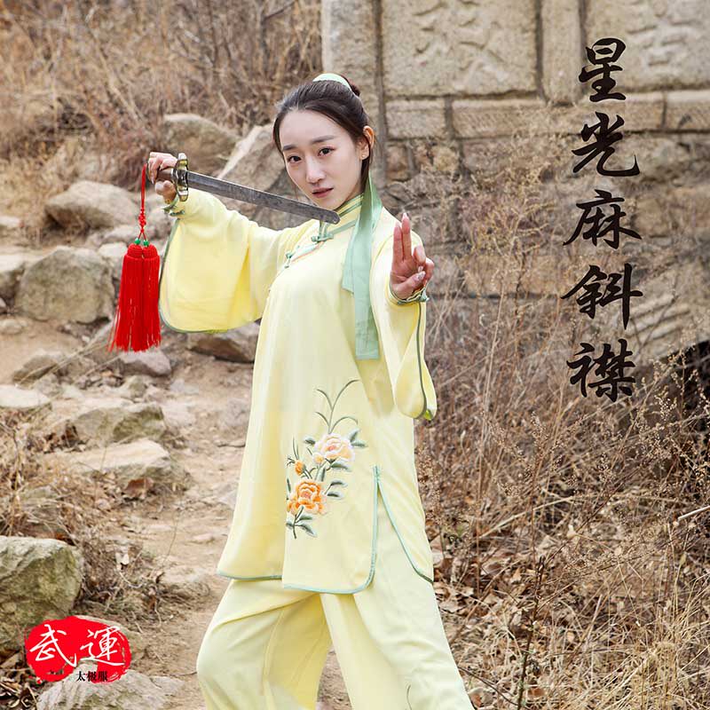 武运星光麻斜襟收腰春夏中老年太极服练功服晨练武术服表演服女|msdalam kategori sukan/Yoga/kecergasan/bekalan peminat, Taekwondo/Wushu/Fight, Tai Chi, Tai chi pakaian - dari Buy2taobao.com untuk memberikan perkhidmatan ejen Taobao profesional membeli