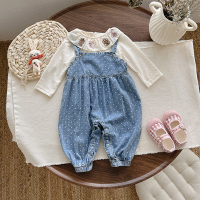 满月软牛仔百天公主新生儿